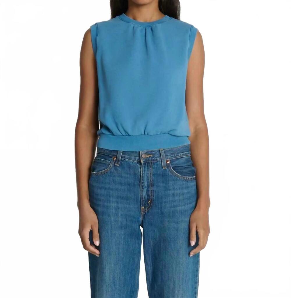 NEW NATION LTD billie tank sweatshirt in indigo
